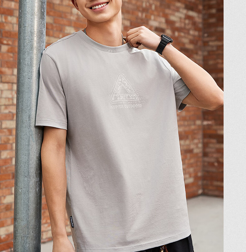 Peak Men's Summer Short Sleeve Ice Silk Breathable Cool Casual Loose Sports Outdoor Trendy Cotton T-Shirt DF652250 6