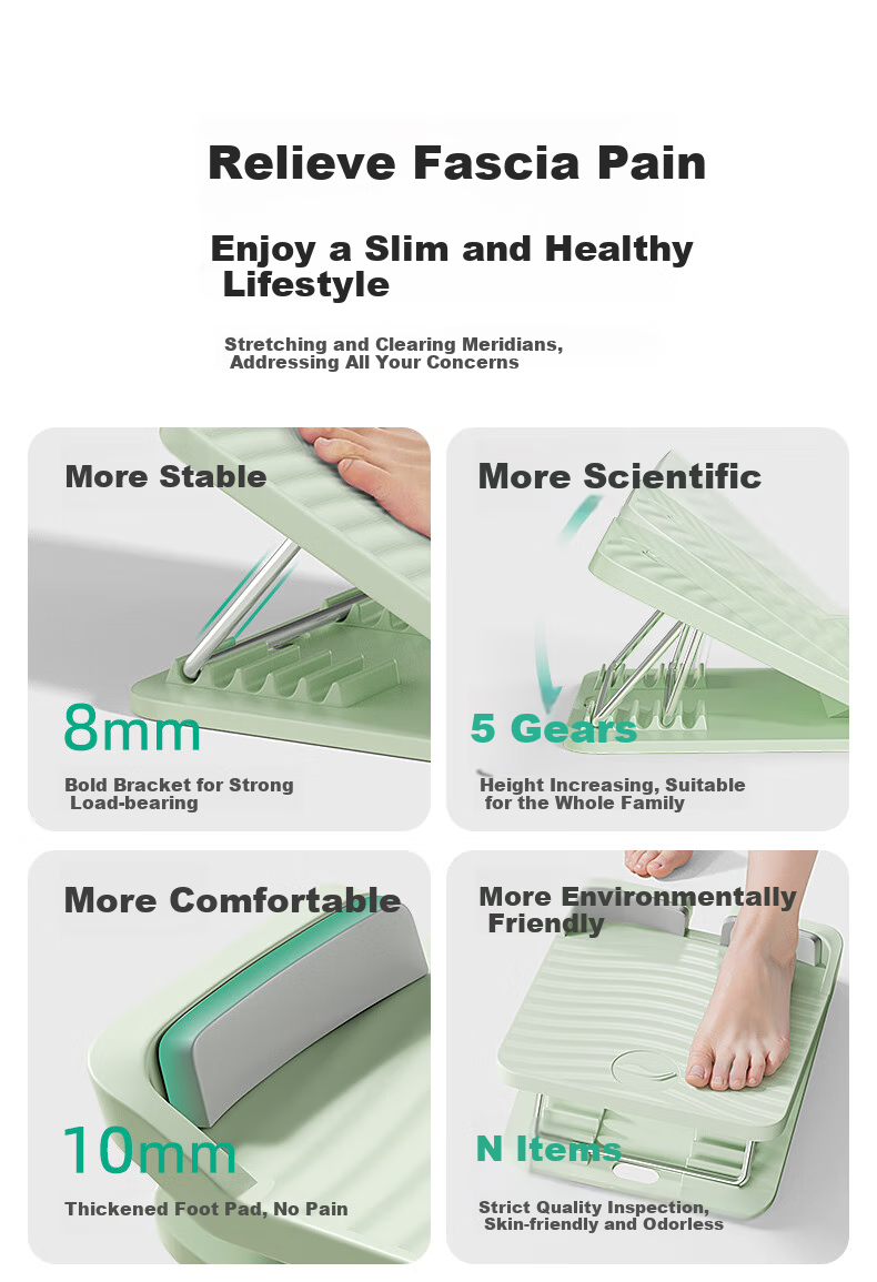 Li-Ning Stretching Board, Inclined Pedal Calf Stretcher, Home Leg Beauty Stretching Bench, Standing Foldable Ankle Rehabilitation Fitness Device 3