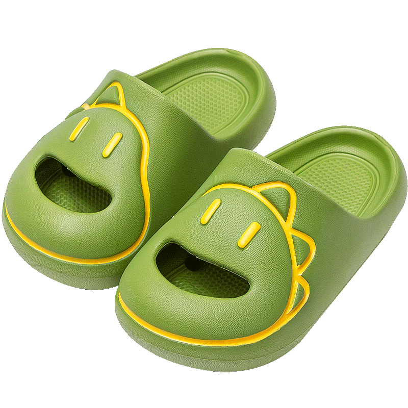 Cheerful Mario Dinosaur Slippers, Children's Indoor Non-Slip Quiet Slippers, for Boys And Girls, Summer Baby Home Bathroom Cute Closed-Toe Sandals