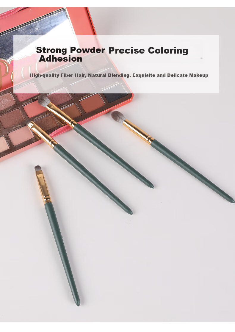 Dongyiyanxuan New Year Gift Eye Makeup Brush Set (4-Piece), Eyeshadow Brush, Blush Brush, Lip Brush, Holiday Gift for Girlfriend 3