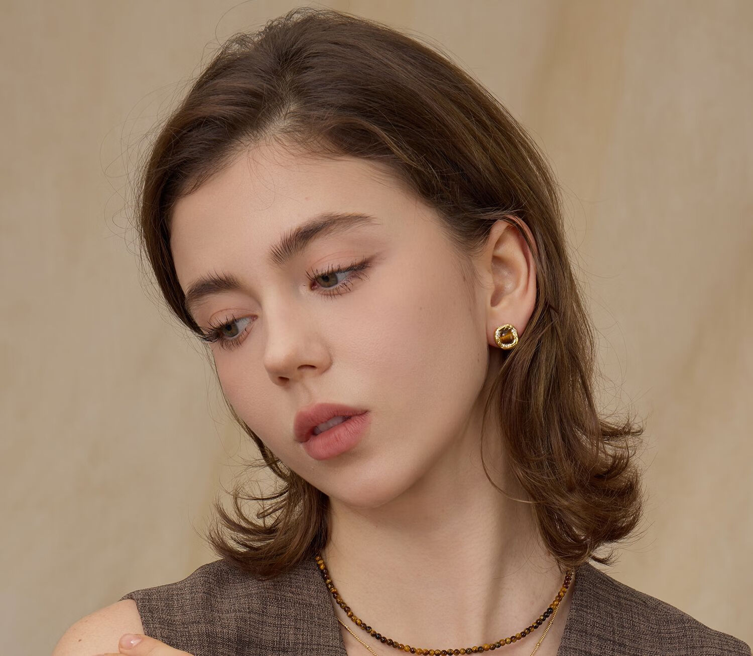 Arsis Auspicious Earrings, Lucky Fortune Studs, Fashionable Simple Versatile Earrings, Birthday Gift for Girlfriend 1