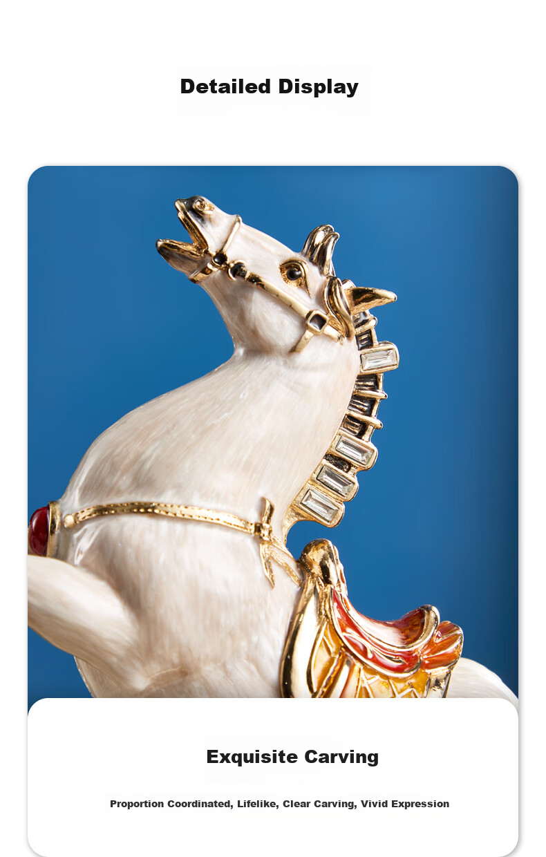 Nuoshiman, Instant Success Horse Figurine, Office Desk Decoration, Living Room Entrance Hallway Wine Cabinet Ornament, Housewarming Gift, Business Opening Present, Promotion Gift 6