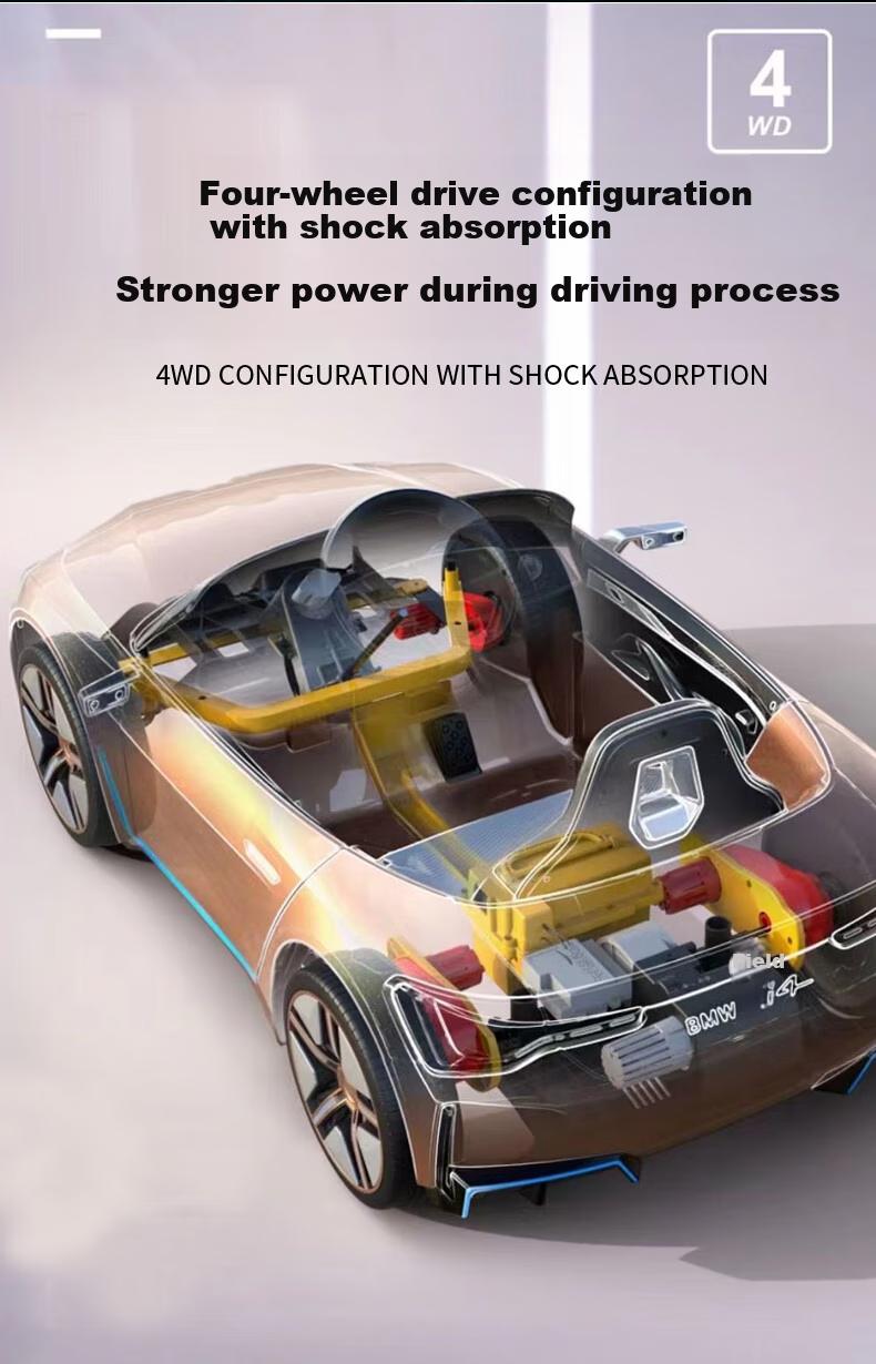 BeRica BMW Authorized Children's Electric Car, Rocking Four-Wheel Drive, 115cm, 30kg Load Capacity, Four-Wheel Toy Car 9