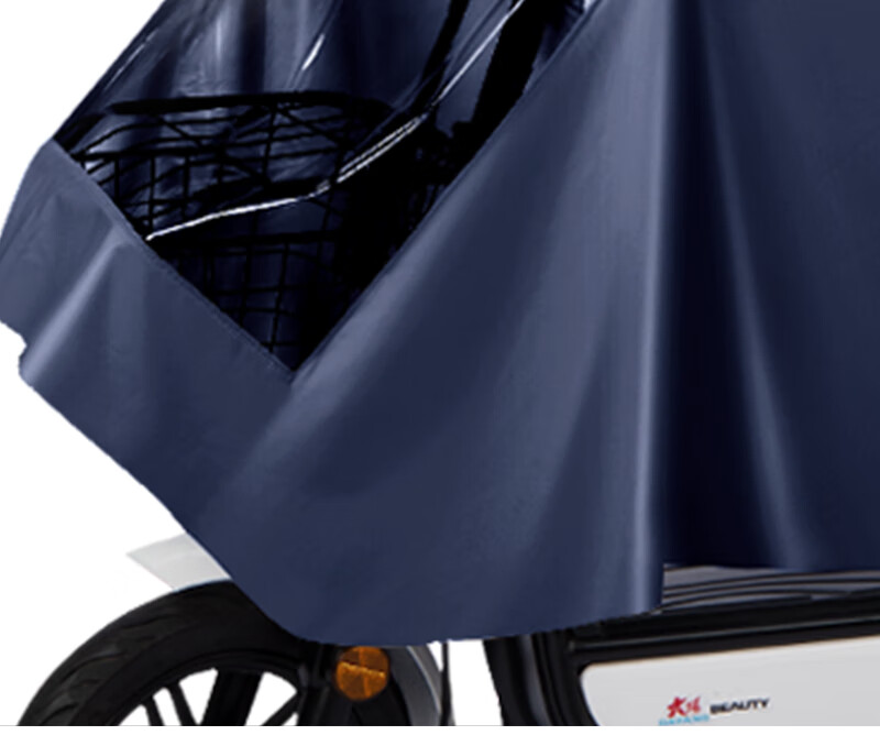 Sunra Electric Bicycle Raincoat, Motorcycle Rain Poncho, Single-Person Extra Large Thickened Oxford Cloth Long Style, Blue, 5XL 3