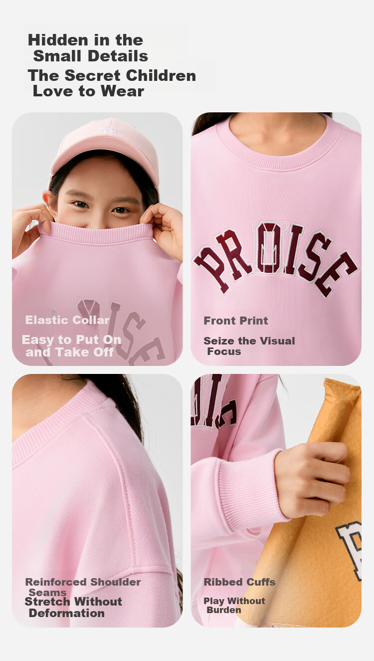 BALABALA Children's Clothing, Kids' Sweatshirt for Girls And Boys, Spring And Autumn 2025 Collection, Loose-Fitting Top for Older Children, Versatile Outerwear, 209125121201 4