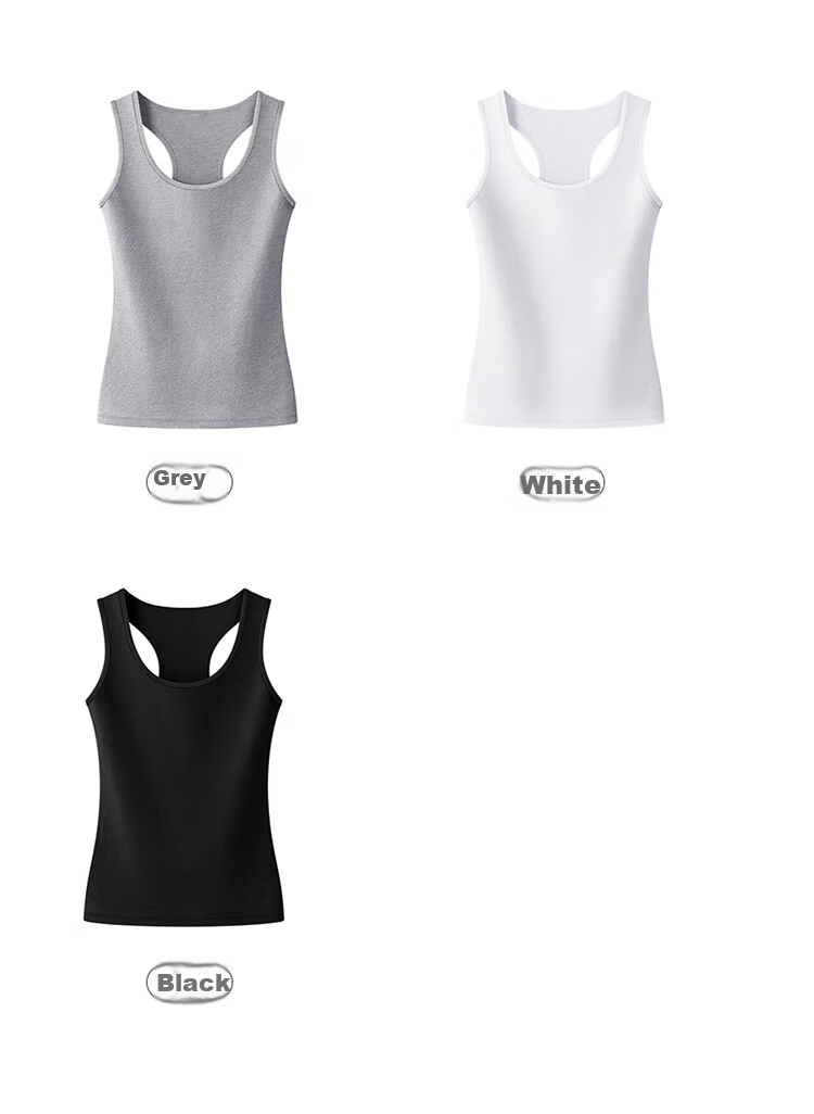 LangSha Women's Tank Top, Summer Camisole for Outer Wear, Wide Shoulder, Slimming, Fitted, Workwear, Plus Size, Inner Wear, Sleeveless Undershirt, Black And White 8