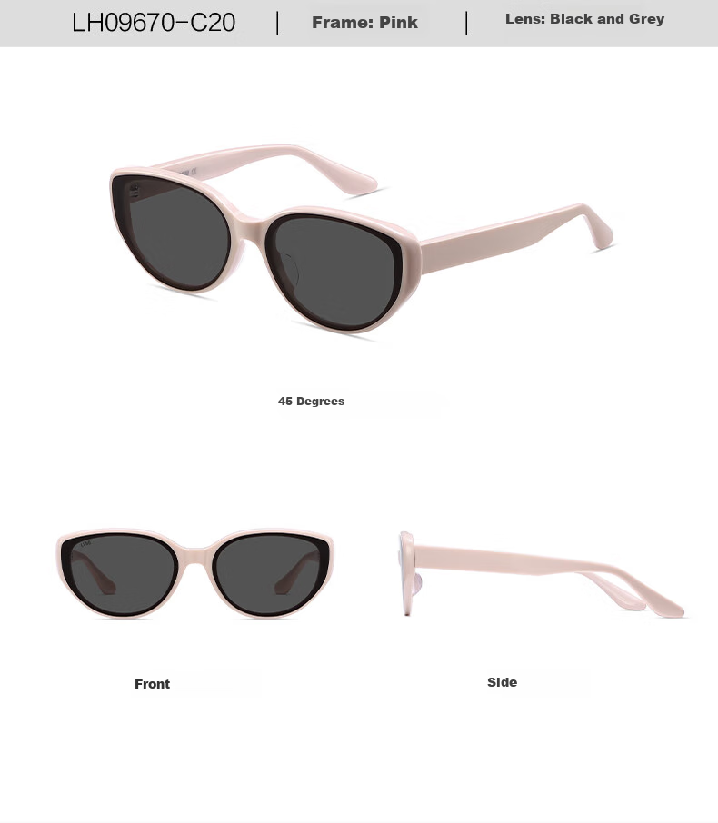 LOHO Cat Eye Sunglasses for Women, Elegant Look, Face-Slimming Effect, UV Protection, Sun Protection, Square And Round Face Glasses 10