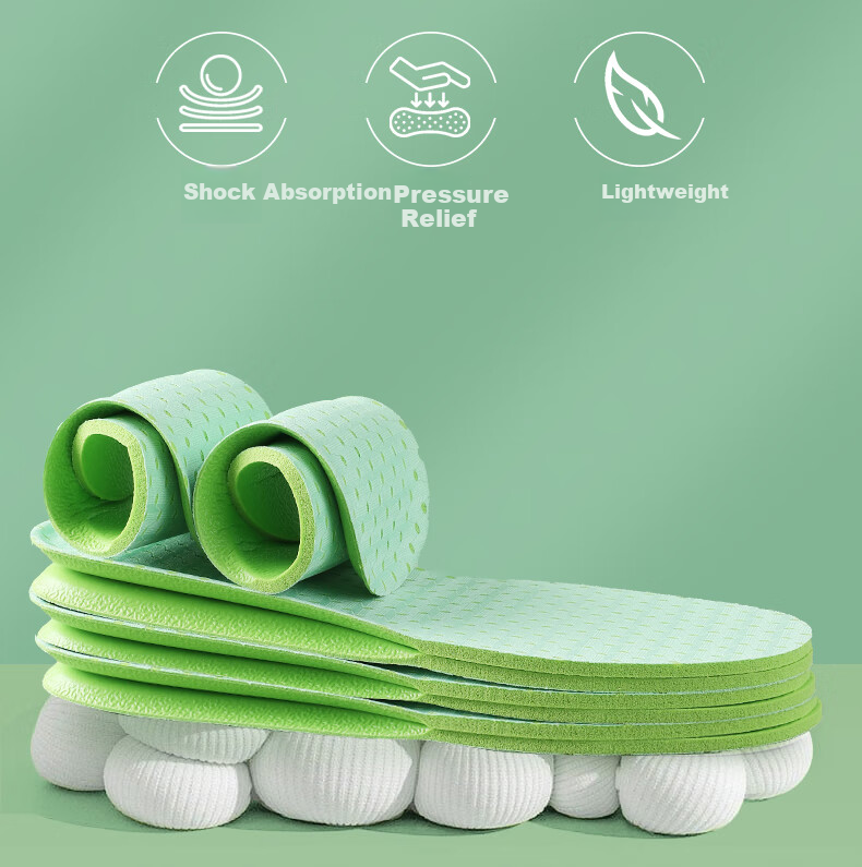 FOOTOPPO Mint Deodorizing Insoles for Men, Odor-Resistant Fragrant Sports Sweat-Absorbing Breathable Work Safety Shoes Long-Lasting Antibacterial Insoles Ultra-Soft Women's 6