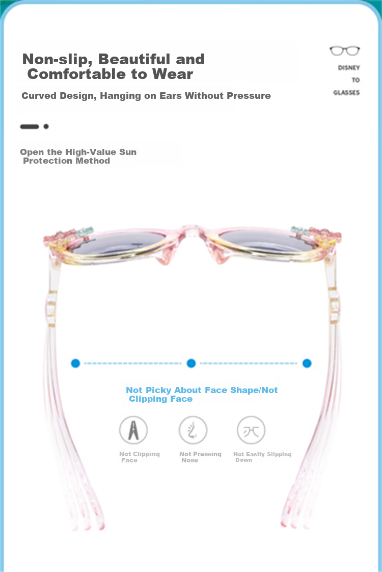 Disney Children's Sunglasses for Boys And Girls, Baby UV Protection Fashionable Cute Sunglasses 5