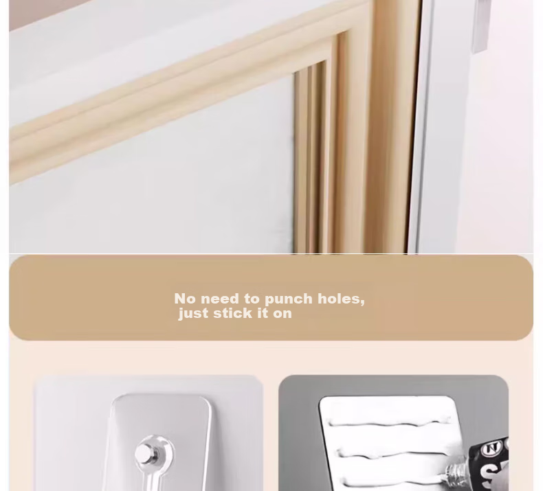 CHUSHE Wedding Photo Hanging Kit, No Drilling Required, Strong Hooks, Adhesive Frame Hanger, Wall Mounting Nails And Fixators 12