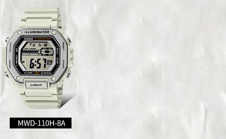 Casio Watch, Sports Square Dial, Retro Student Watch, WS-1400H 5