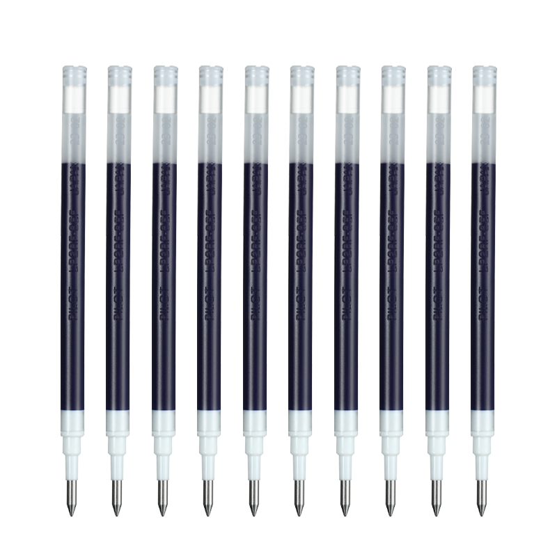 PILOT Juice Refill, Push-Button 0.38mm Blue Gel Pen Refill, Bullet Tip, Signature Pen, Writing Practice Pen, Refill, Original Imported Stationery, LP2RF-8UF 10 Pieces