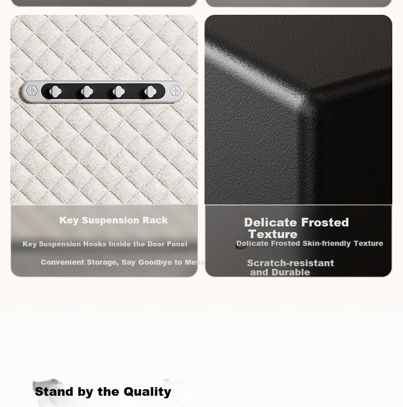 Deli Safe, 2026 Best-Selling Home Security Box, Yao Zhen 45cm Fingerprint Unlock, All-Steel Home Anti-Theft Portable Small Safe Can Be Used As Bedside Table, AE620 Black 16
