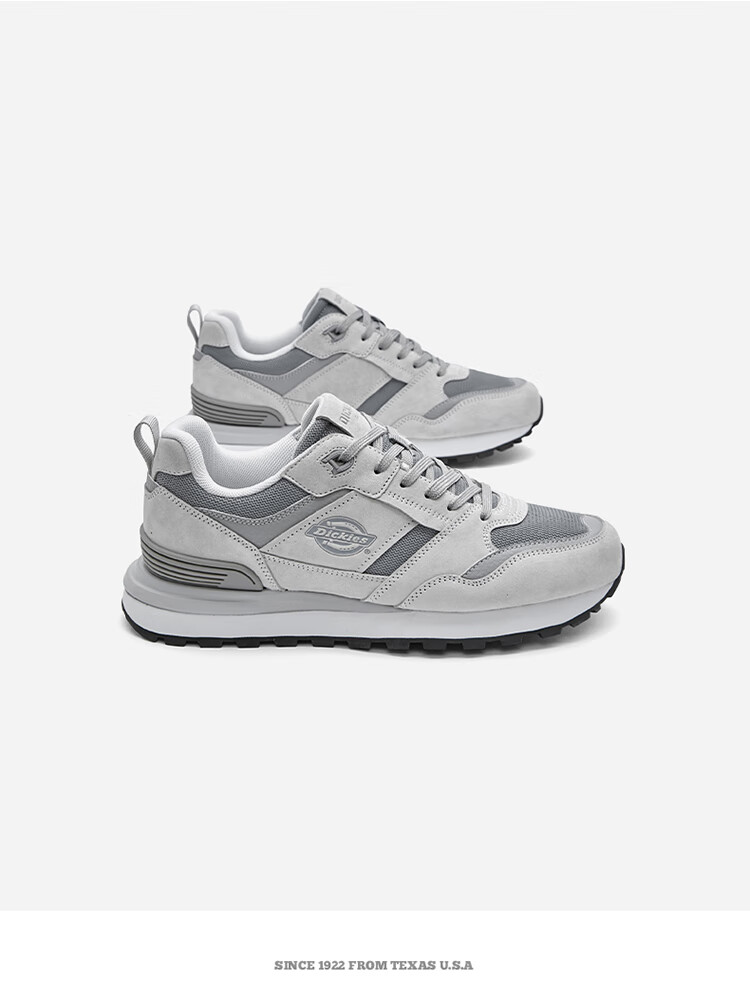 Dickies Men's Dad Shoes, Retro Casual Shoes, Height-Increasing Men's Shoes, Breathable Running Shoes for Summer, Sports Shoes, Size 39, Gray 10