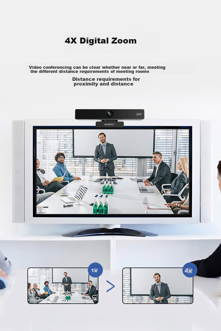 Aoni Conference Camera, Computer Webcam, HD 2K Wide-Angle USB Webcam for Video Conferencing, Built-In Noise-Cancelling Microphone, C90Pro 3