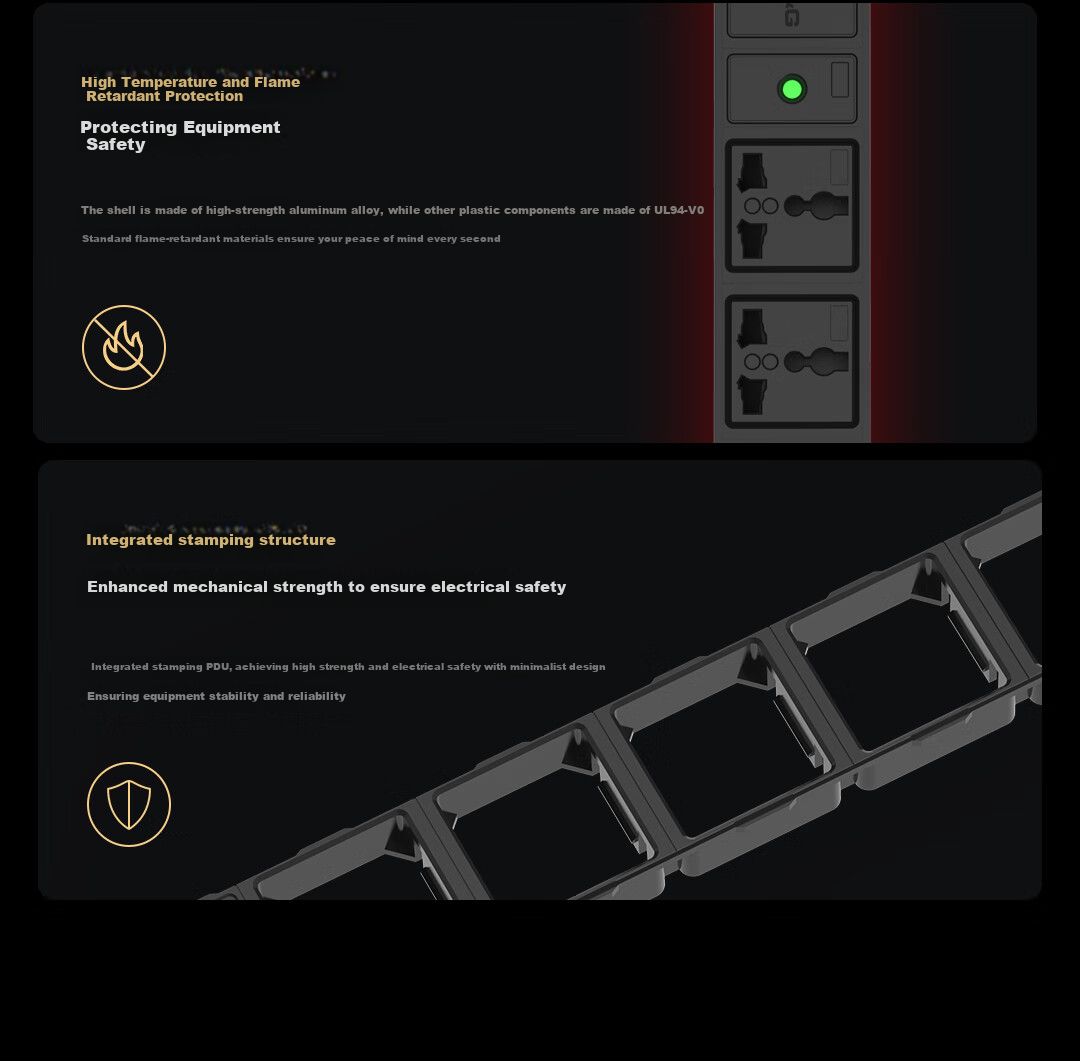 TOP PDU Cabinet Socket/power Strip/extension Cord/terminal Block/patch Cord, 8 Outlets with 3-Meter Cable, Dual Switches, Master Control, 07TG130701 3