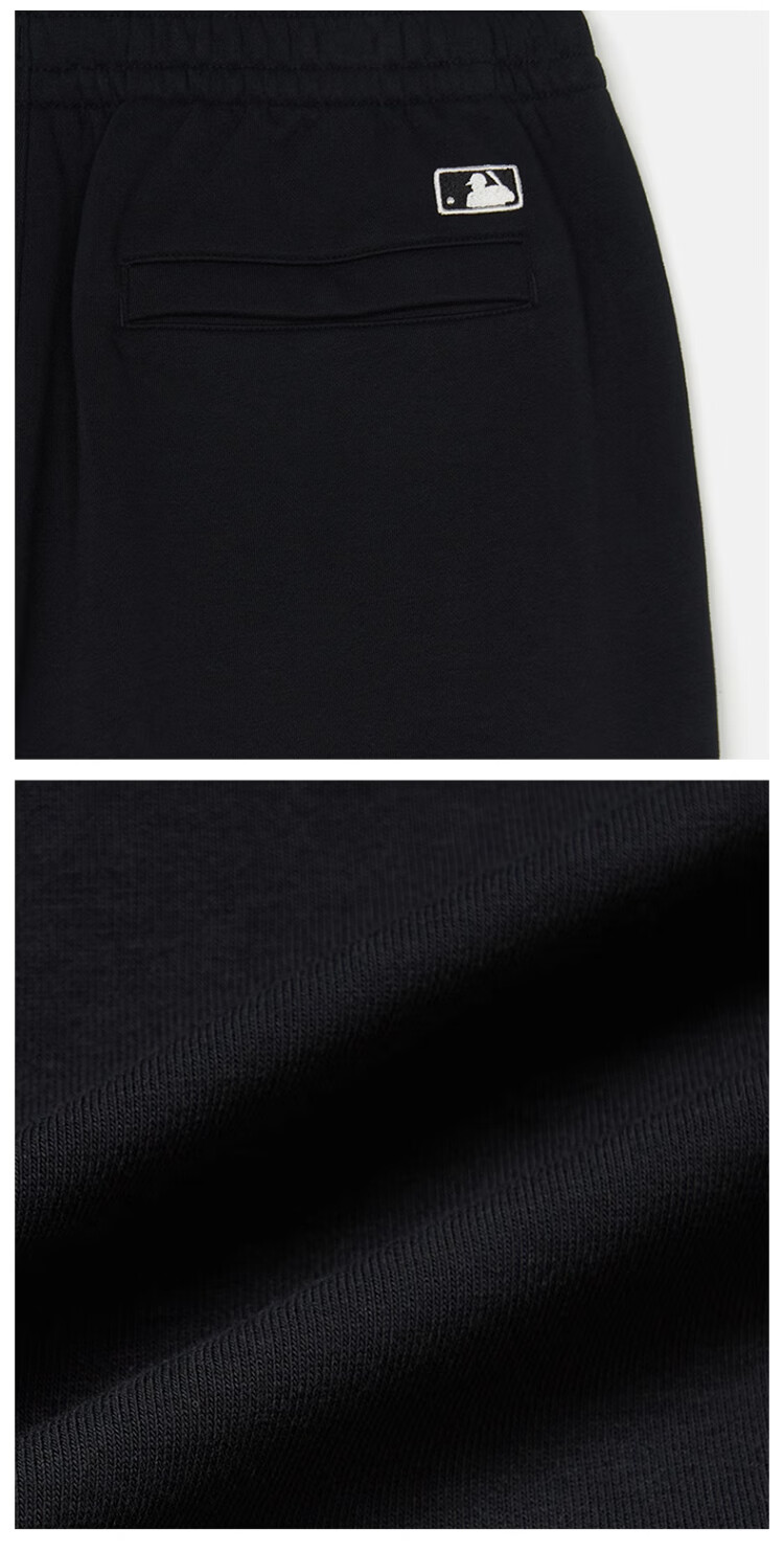 MLB Casual Pants for Women And Men, Sports Trousers, Cargo Pants, New Style with Small Logo, Elastic Ankle Pants, 3APTB0151-50BKS 2