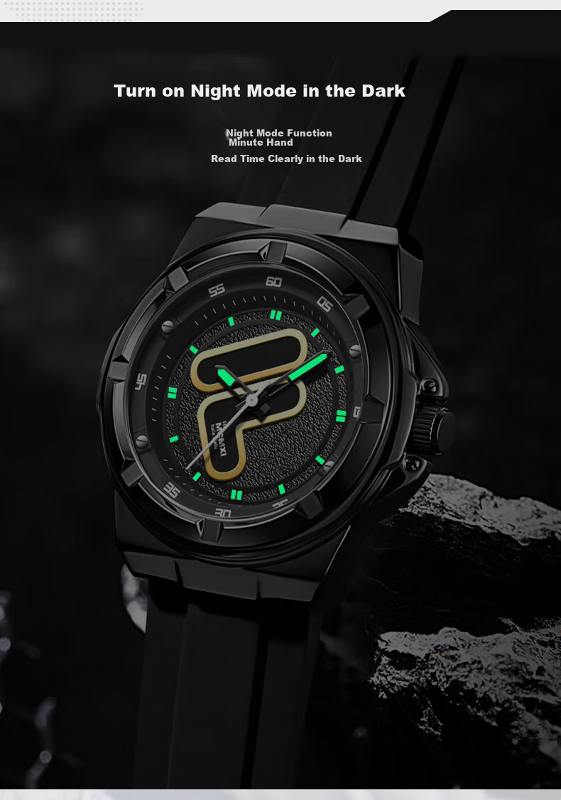 FILA Birthday Gift Watch for Women, Middle And High School Students' Exam Watch, Men's Sports Student Watch 6574-001F 11