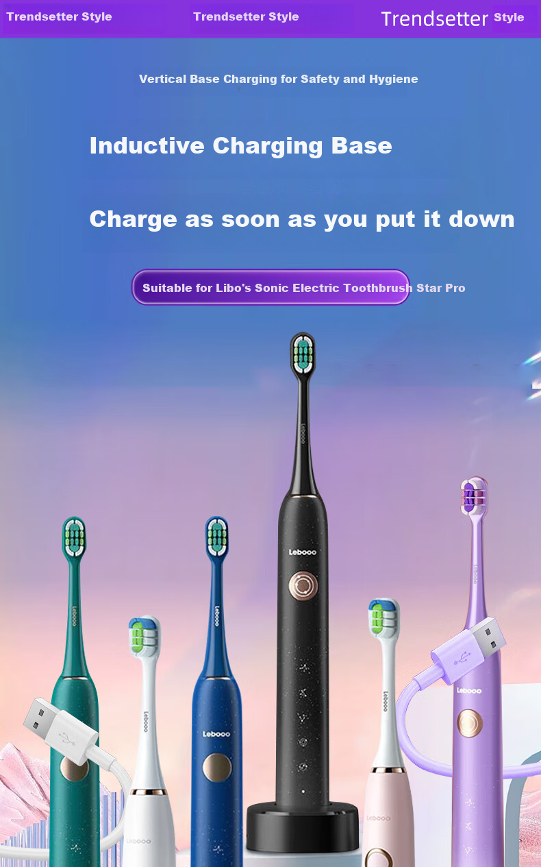Chaofan Compatible with Libod Electric Toothbrush Charging Base, Star Diamond/star Moon Pro Wireless Sensor Charger, USB Charging Cable Accessories 1