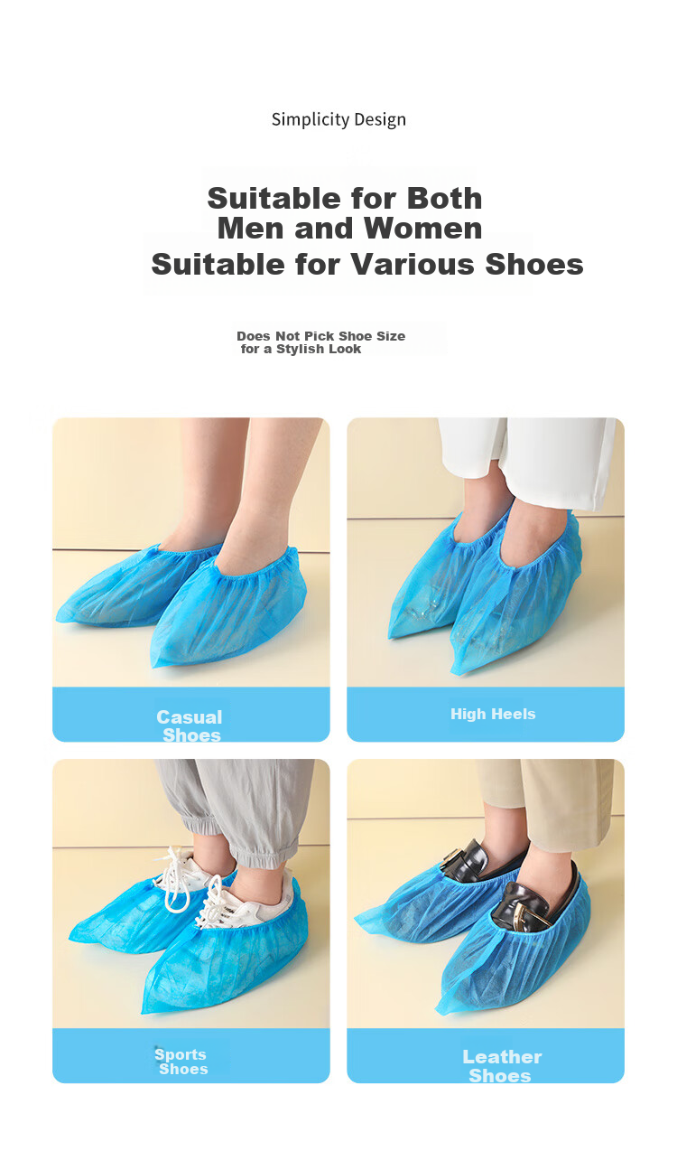 MARYYA Disposable Shoe Covers, Non-Woven Thickened, 80 Pieces, Anti-Slip, for Indoor Computer Rooms And Sample Rooms, Home Use, Dust-Proof, Breathable Foot Covers 6