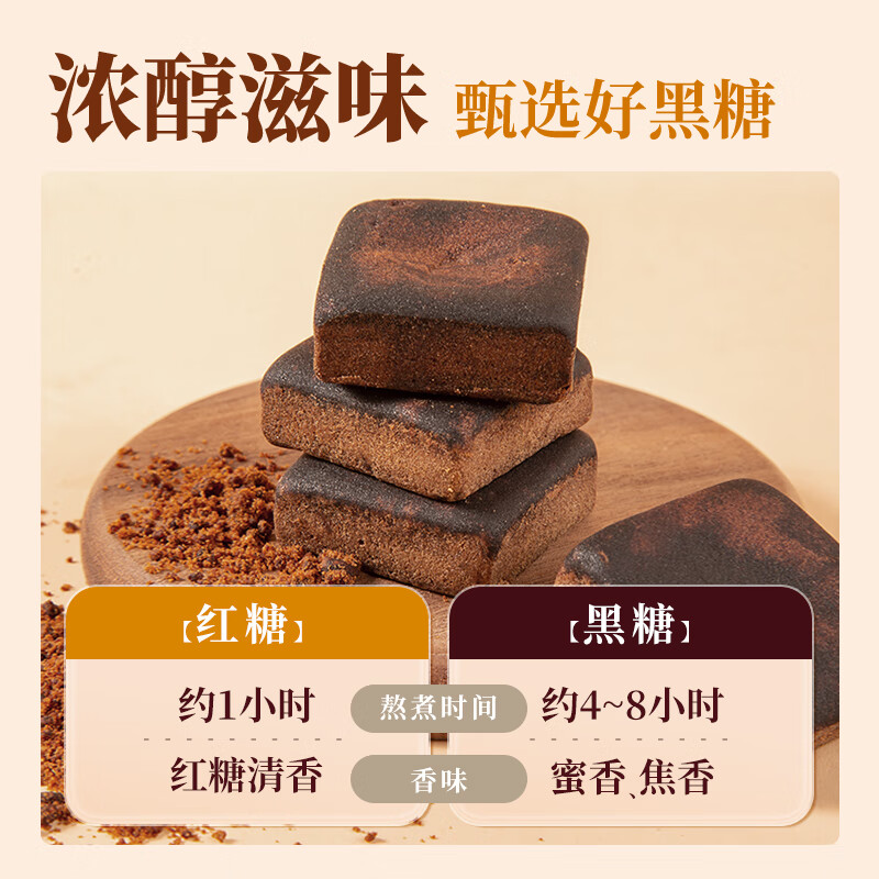 寿全斋黑糖姜茶可配姜枣茶生姜汁红糖姜茶大姨妈可喝独立小包装12g*10条