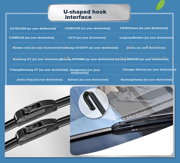 Aoye Windshield Wipers for Changan Yuetang V3 (2011-2018 Models), Frameless Design, Original Size Front Wiper Blades, 1 Pair, 24" + 14" 10