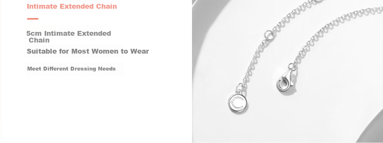 FanciFanci Time Lover Silver Necklace for Women Double Ring Pendant Clavicle Chain Luxury Birthday Gift for Girls 10