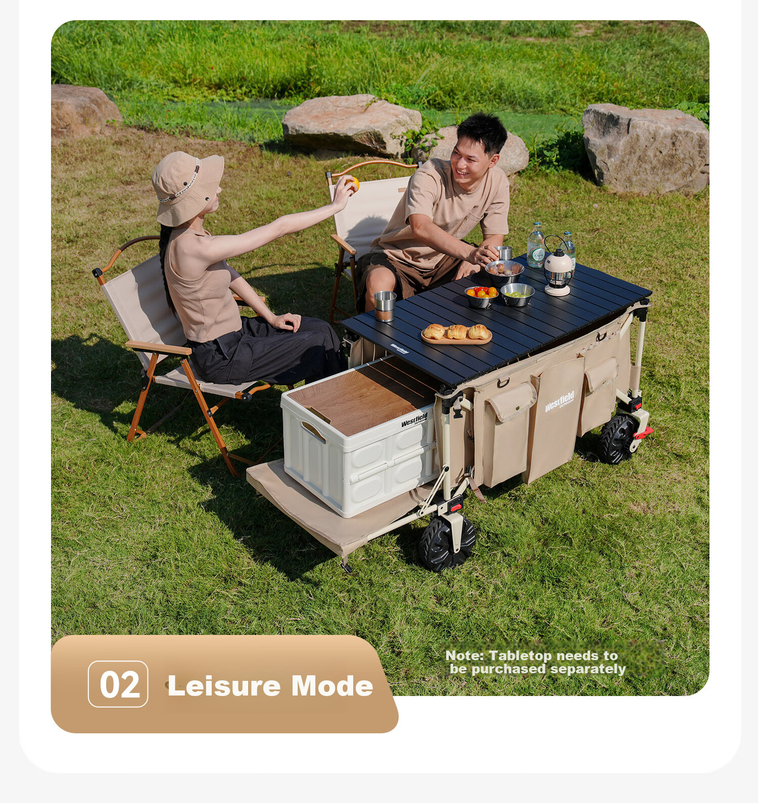 Westfieldoutdoor Aluminum Alloy Table Top, Outdoor Camping Car Table Top, Camping Cart Accessories 10