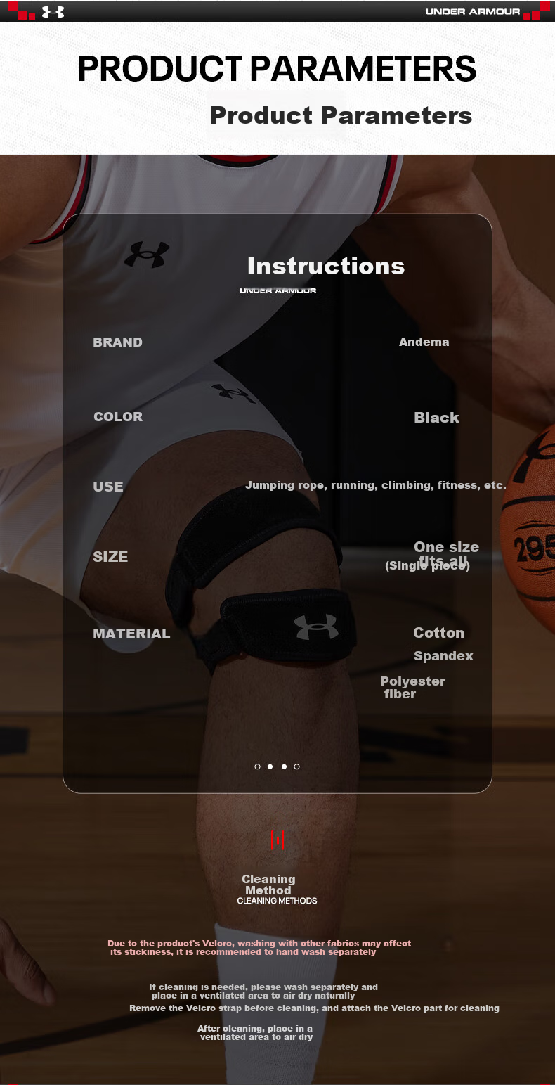 Under Armour Patellar Strap Knee Brace Sports Fixation for Hiking, Running, Jump Rope, Badminton, Meniscus Protection, Preventing Sprains And Injuries 13