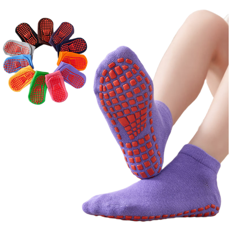 Aibaoshi Children's Non-Slip Socks, Toddler Walking Socks, Kids Trampoline Socks, 5 Pairs, Size L, B1185