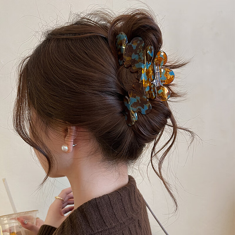 CHIMERA Hair Clip Back Hair Bun Claw Clip Elegant Petal Hair Claw Shark Clip Hair Accessories for Women Birthday Gift