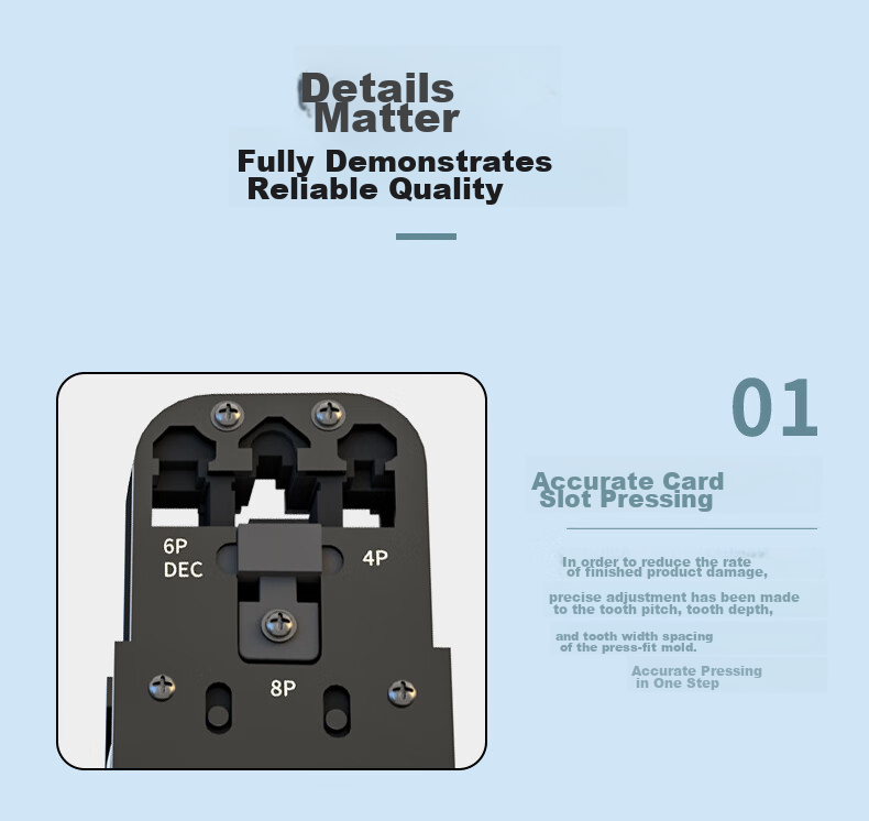 HAILE Network Cable Crimper with Tester Set, RJ45 Connectors, Cat5e/Cat6 Ratchet-Powered Stripping Cutter And Clamp Tester HT-G83T 3