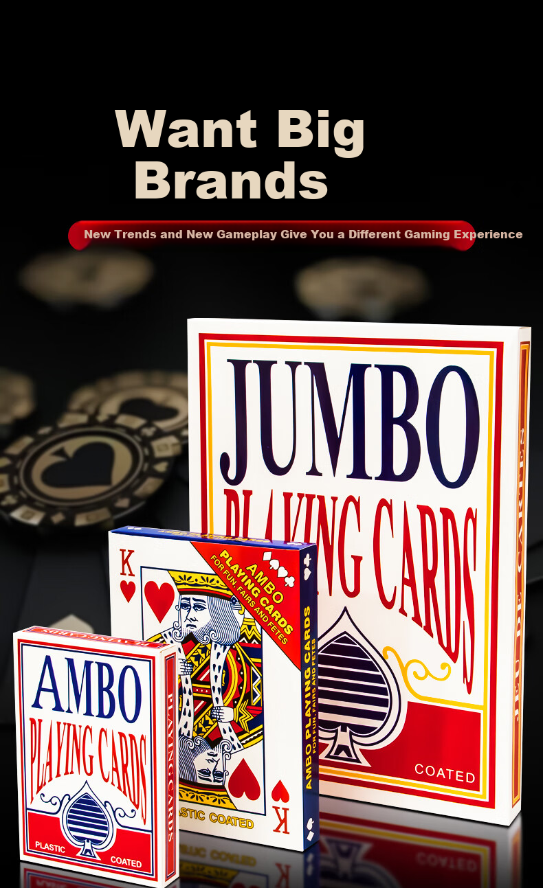 Huasheng 9x Enlarged Playing Cards, Extra Large Guandan Poker Cards, Card Game for Adults, Creative Poker, A4 Magic Props Cards 1