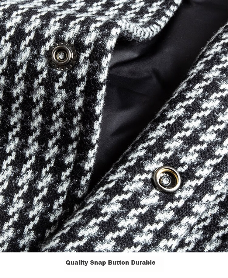 DANCING WOLVES [85% White Duck Down] Versatile Houndstooth Lapel Warm Men's down Jacket 003 Medium Gray S(165) 13
