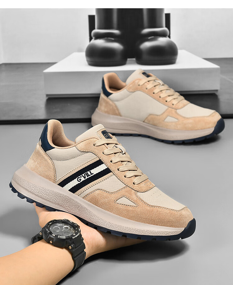 Guizhibu Men's Sports Shoes, Autumn And Winter 2026 New Style, Genuine Leather, Versatile Travel, High-End Non-Slip, Light Luxury, Running And Casual Shoes 14