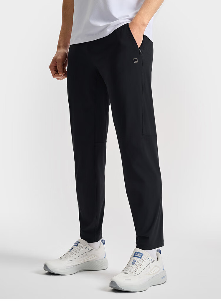 FILA Official Lightweight Knit Pants Men's Summer Thin Cool Sun Protection Fitness Straight-Leg Sports Pants 2