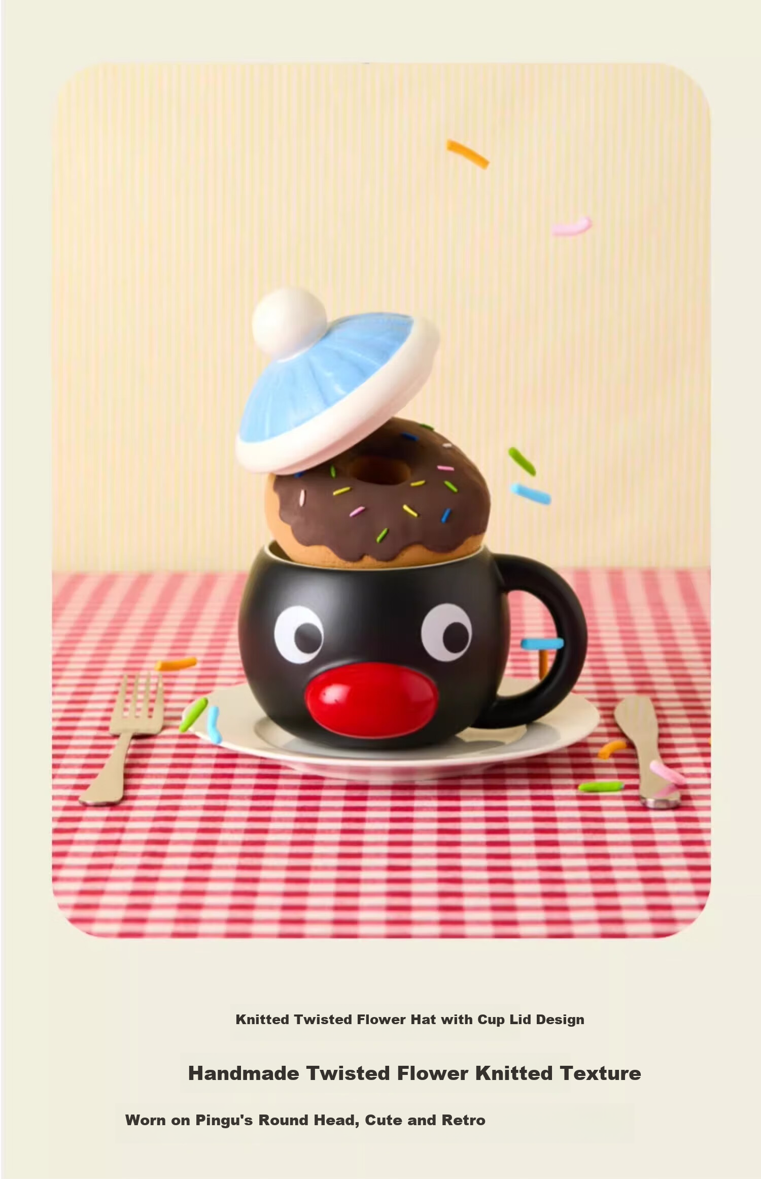 Tbh Pingu Ceramic Mug Water Cup Gift Box Set Drinking Cup Couple Cups Large Capacity Water Cup Gift for Others 6