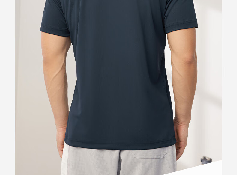 361° Men's Short-Sleeve T-Shirt, Summer Quick-Dry Polo Shirt, Running Fitness Sportswear, Half Sleeve, 652524102D-8 8