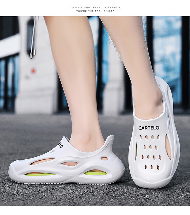 CARTELO Men's Sandals, Summer Breathable Beach Shoes, Comfortable Closed-Toe Men's Sandals 13