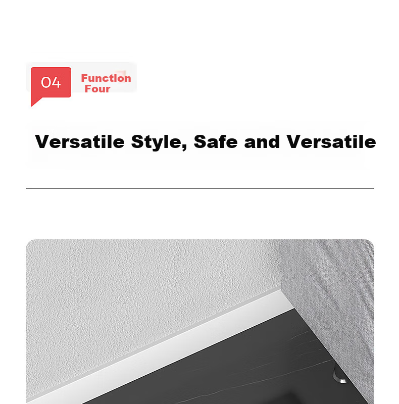 FDD Floor Socket, 86-Type Flat Push-In Floor Socket, Ultra-Thin Sliding Cover, Stainless Steel Waterproof Wall Concealed Box Floor Socket Box, Silver, Five Holes 13