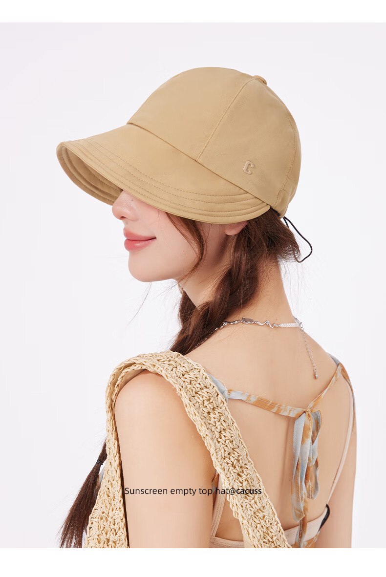 CACUSS Women's Sun Hat, Breathable Wide Brim Ice Silk UV Protection Outdoor Cycling Visor Cap 12