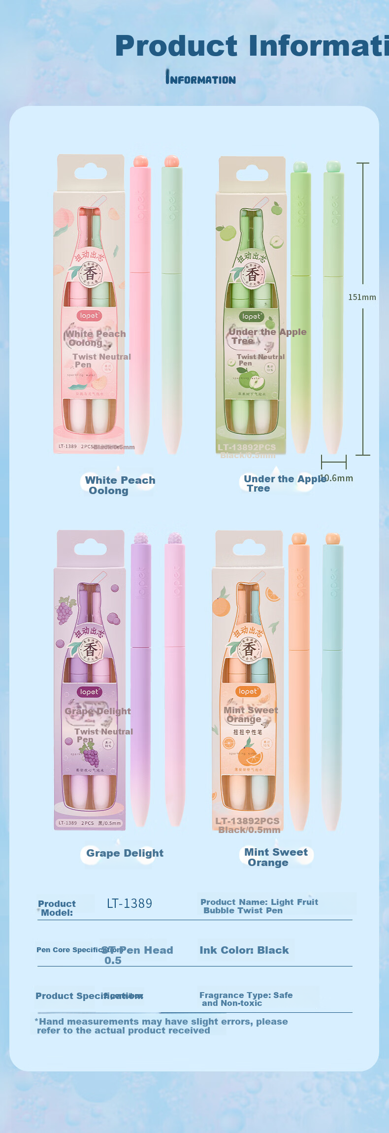 LOPET Neutral-Scented Gel Pen, Quick-Drying, High-Quality, for Exam Practice, Student Exam-Specific, 0.5mm Black Pen, Smooth Writing Experience for Middle School Students, Black Ink Pen, Ballpoint Pen, 4-Piece Set LT-1388 11