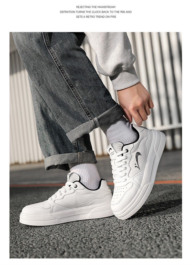 Guirenniao Men's Lightweight Sports Sneakers, Low-Top Soft-Soled Versatile Casual Shoes, Classic White Sneakers, Beige/khaki, Size 43 14