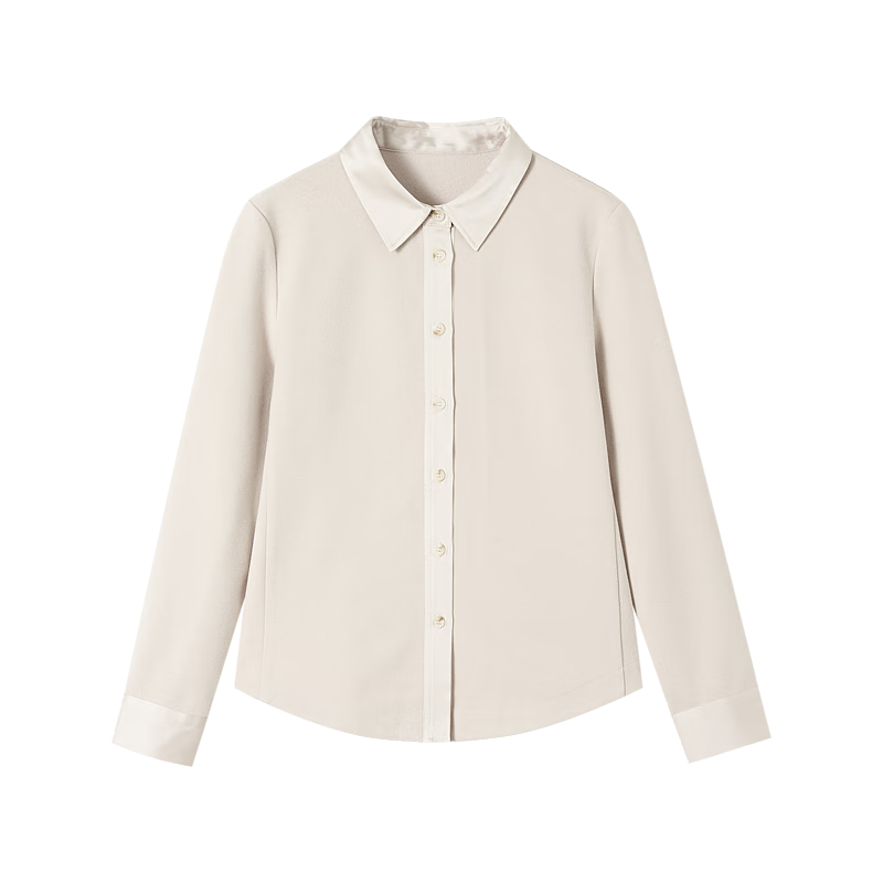 Dme High-Intellect Cool Outfit Design Commuter Shirt Patchwork Brocade Satin Blouse Women's Top