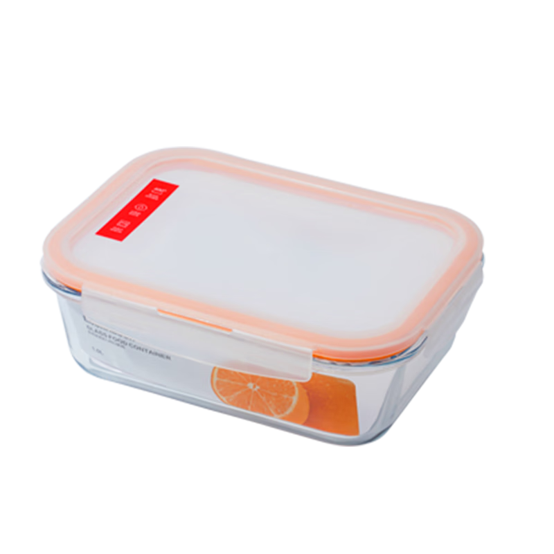 LOCK&LOCK Glass Food Container, Microwave-Safe Fruit Refrigerator Storage Box, Lunch Box LLG445_1L