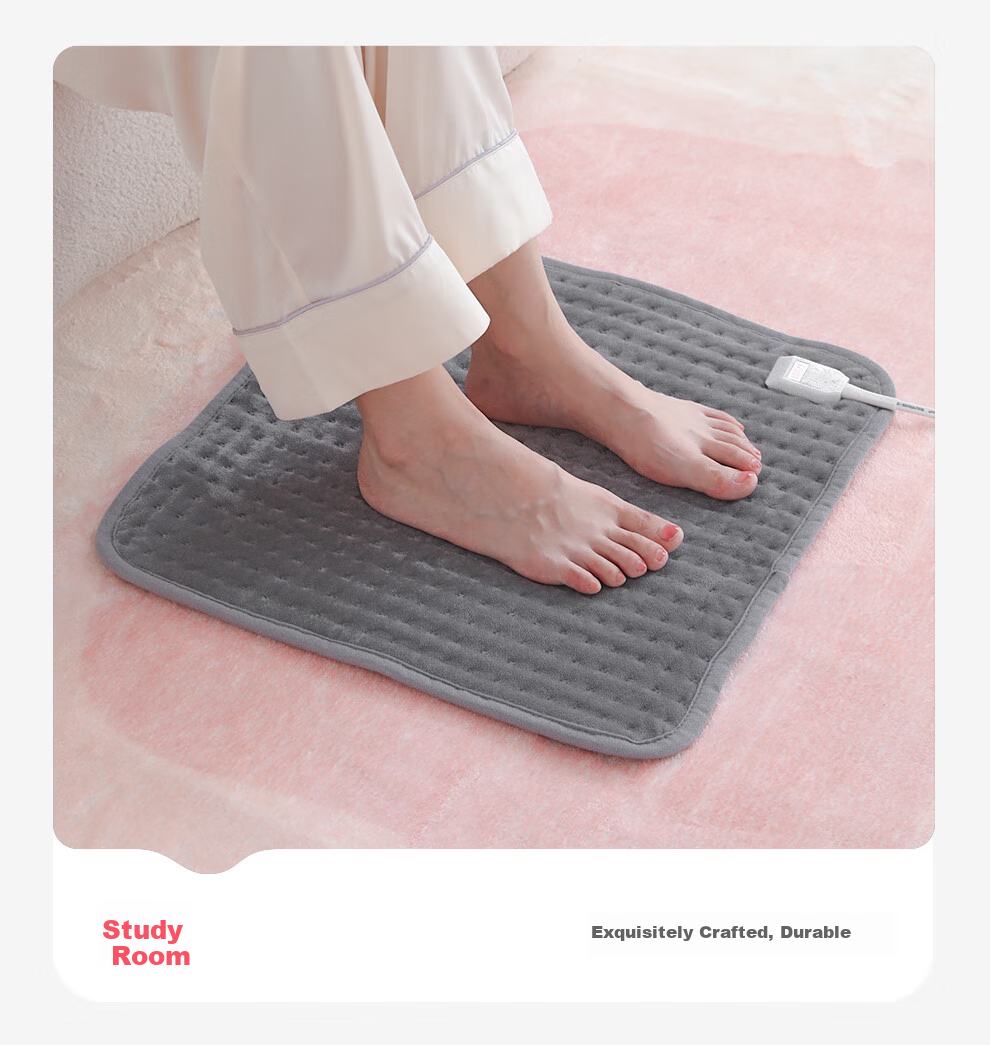 RAINBOW Electric Heated Office Chair Pad, Plug-In Heating Seat Cushion, Three-Temperature Adjustable Flannel Fabric 14