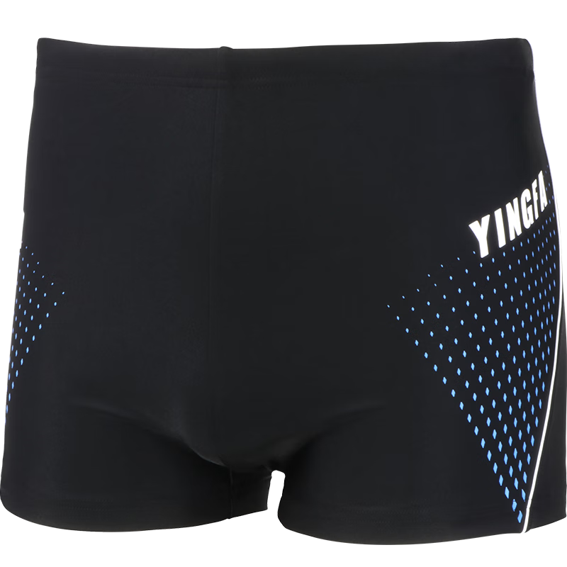 YINGFA Men's Swim Trunks, Boxer Style, Anti-Embarrassment Swimming Shorts, Hot Spring Resort, Professional Quick-Dry Swimwear, Large Size Comfortable Swimsuit