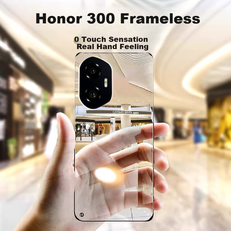 Чехол для телефона ZHIWEISHI для Honor 300, противоударный, ультратонкий, полностью прозрачный, без бортиков, с защитой от отпечатков пальцев и охлаждением, простой дизайн, прозрачный