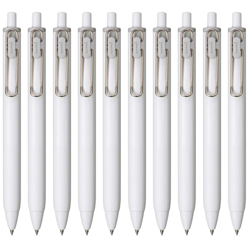 Uni-Mitsubishi Uni-Ball One Series, Small Concentric Core Sesame Gray Gel Pen, High Aesthetic Value, 0.5mm Signing Pen, UMN-S 10 Pieces