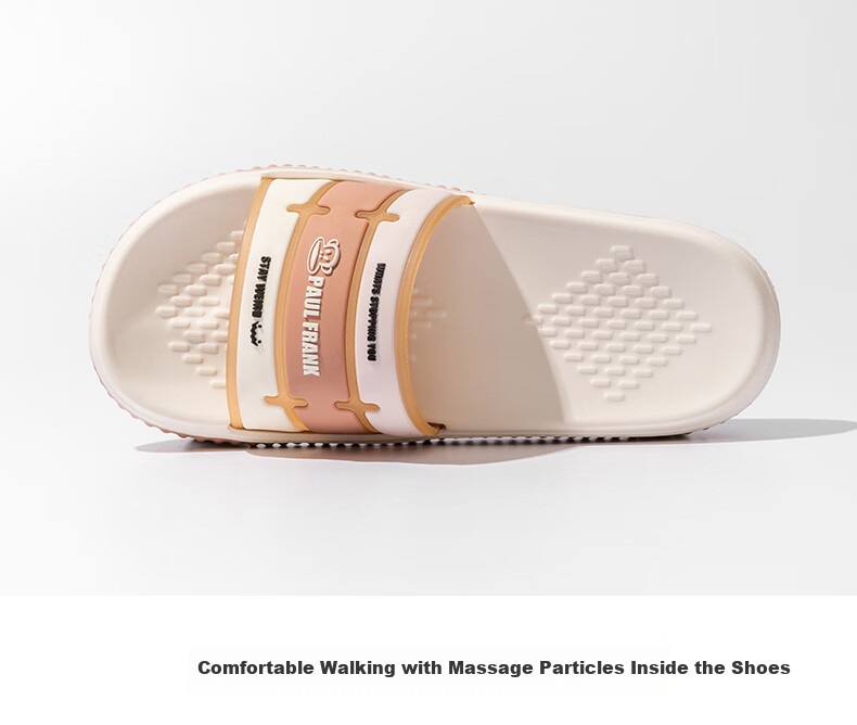 PaulFrank Paul Frank Lightweight Slippers Spring And Summer Men's And Women's Home Soft Elastic Outdoor Thick-Soled Squishy Sandals 241 Black Women's 38-39 11